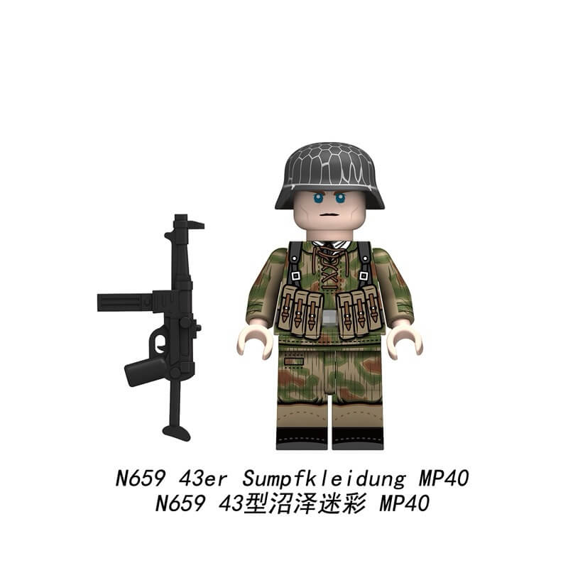 N657-660 Type 43 Swamp Camouflage Troops minifigs