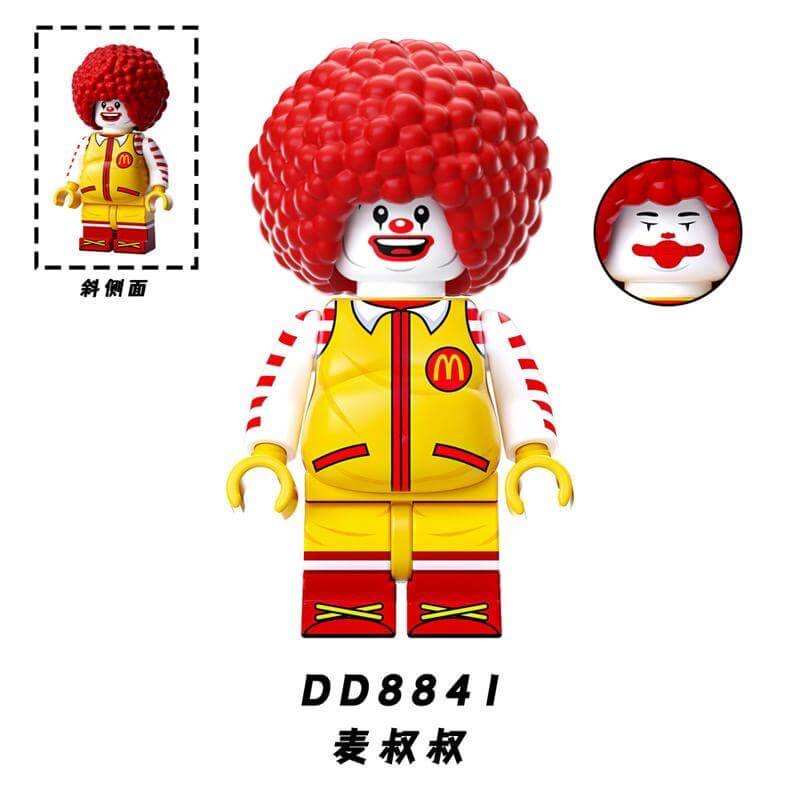 DD8841-8848 Big belly White Soliders Ken Grandpa Porco Rosso Minifigs