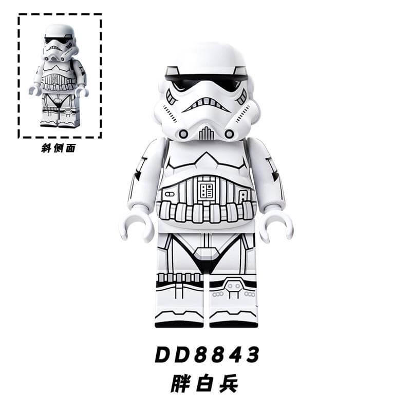 DD8841-8848 Big belly White Soliders Ken Grandpa Porco Rosso Minifigs