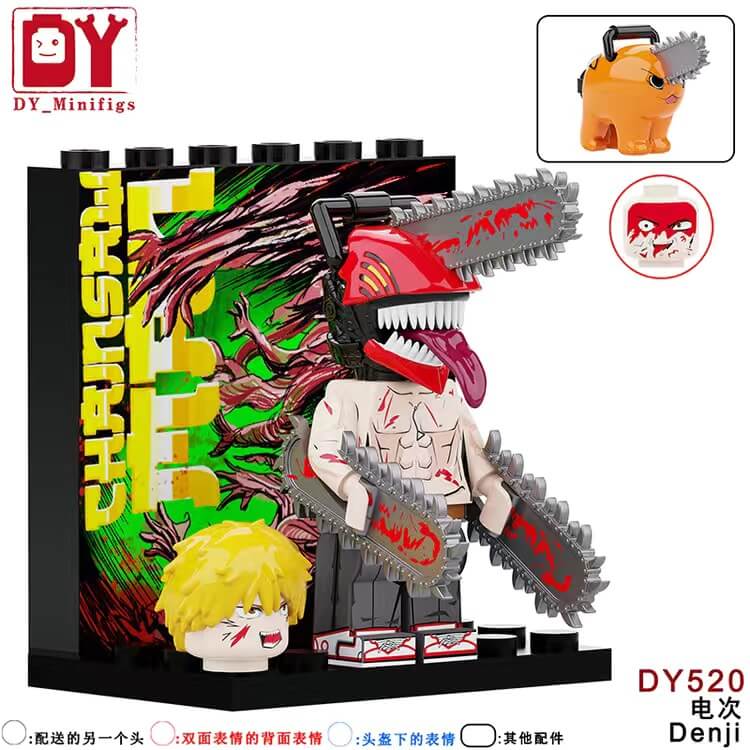 DY520 DY521 Chainsaw Man Denji minifigs