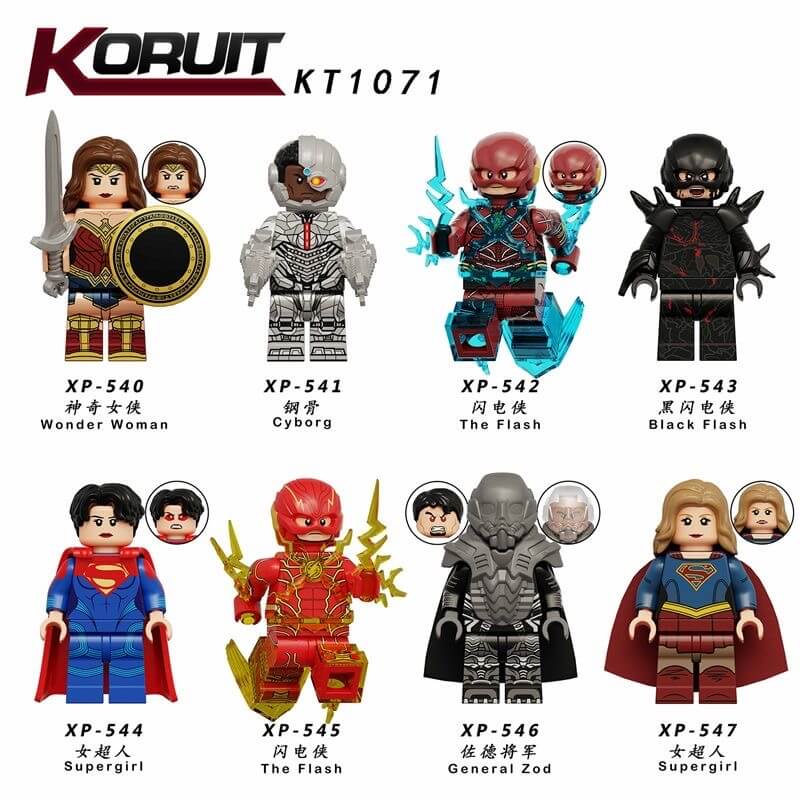 KT1071 DC Comics Super Hero Mini Figures Wonder Woman Flash Superman Minifigs