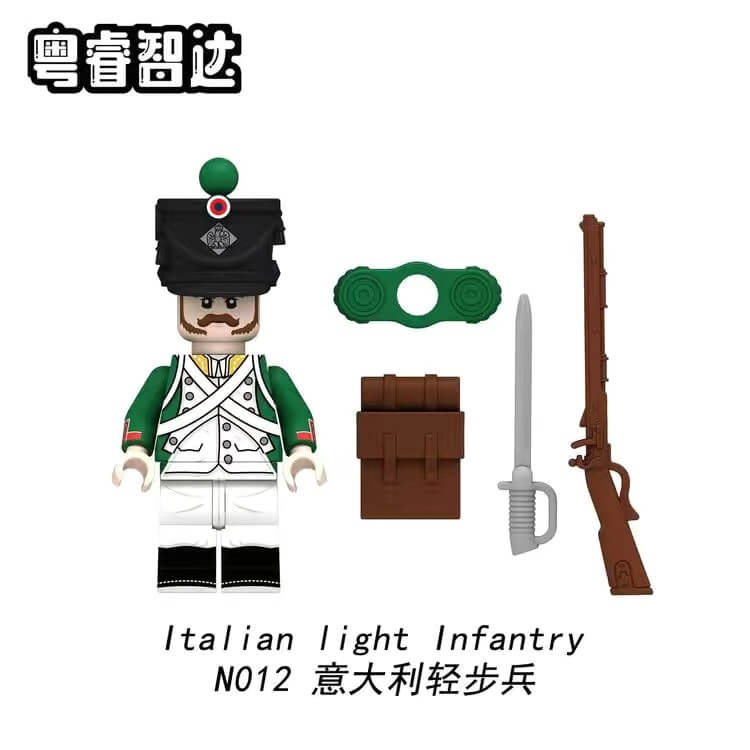 N009-012 Napoleonic Wars Swiss Dutch Spanish Italian Soldiers Minifigs