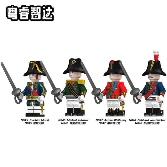 N045-048 Napoleonic Wars general and marshal Duke of Wellington Minifigs