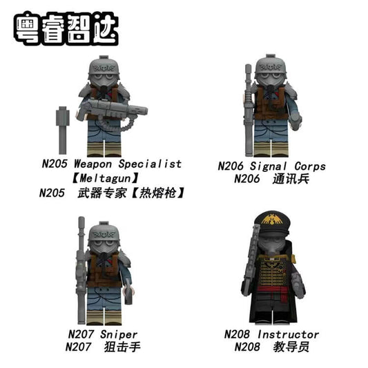 N205-208 Warhammer Weapon Expert Melta Gun Sniper Minifigs