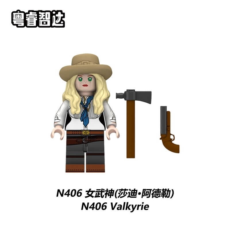 N403-408 American Western Cowboy Minifigs