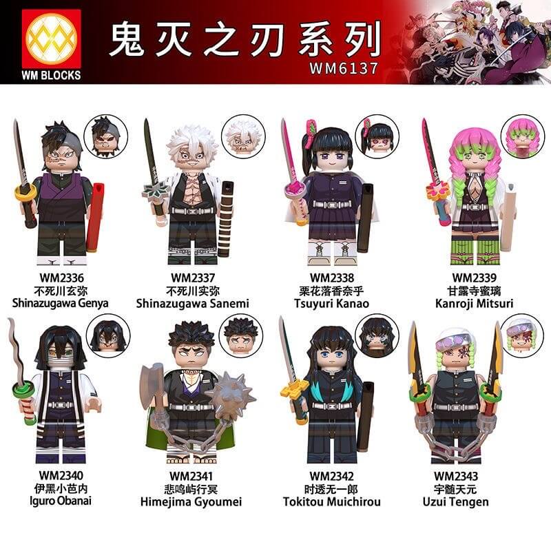 WM6137 Demon Slayer Shinazugawa Genya Kanroji Mitsuri Minifigs