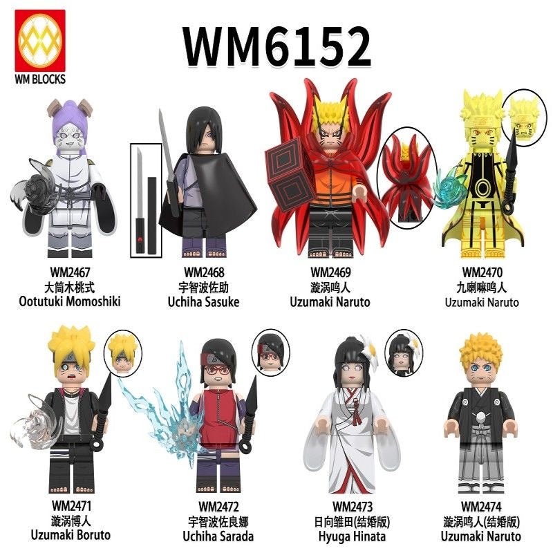 WM6152 Naruto Uzumaki Naruto Boruto Uzumak Military Minifigs
