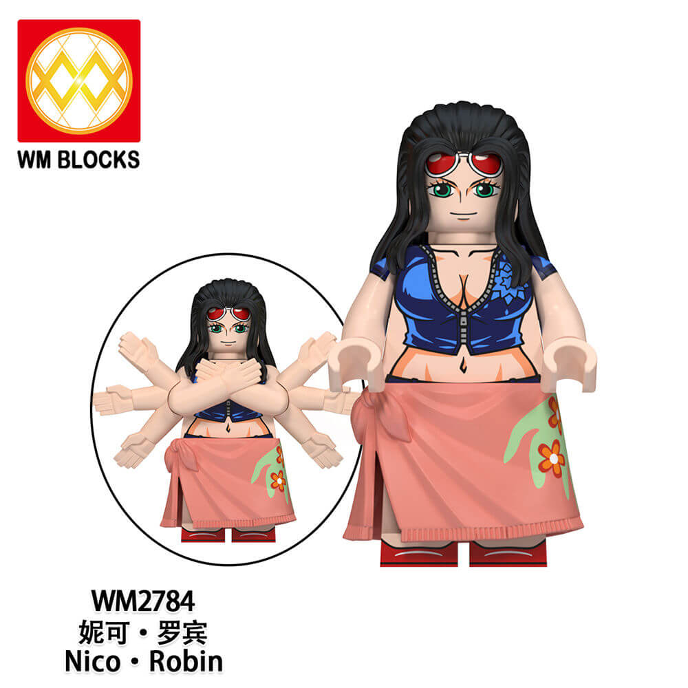 WM6191 One Piece Luffy Chopper Robin minifigs
