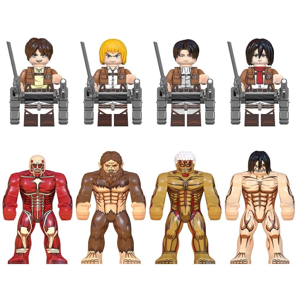 WM6148 Attack on Titan Levi Mikasa Eren Minifigs