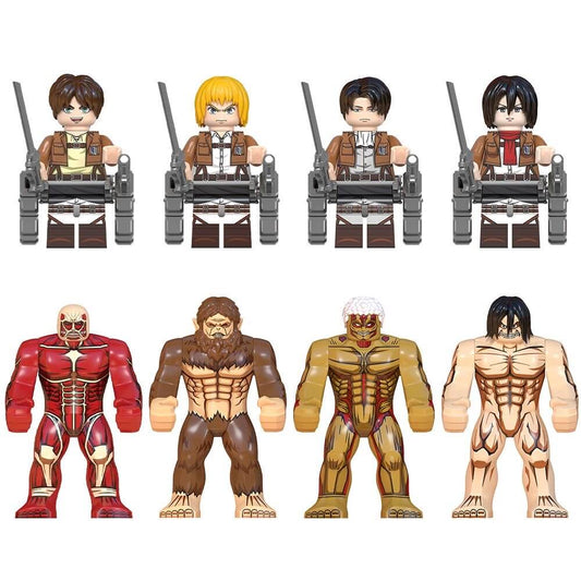 WM6148 Attack on Titan Levi Mikasa Eren Minifigs