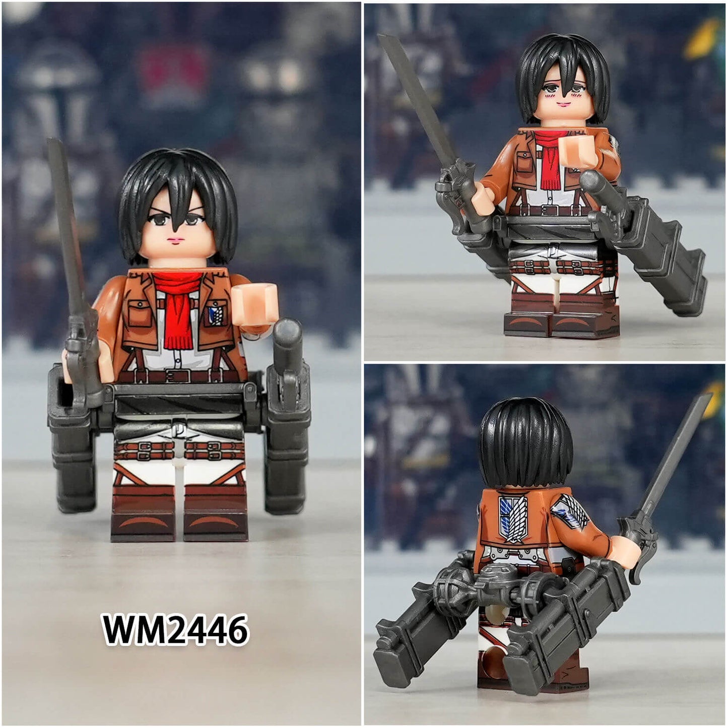 WM6148 Attack on Titan Levi Mikasa Eren Minifigs