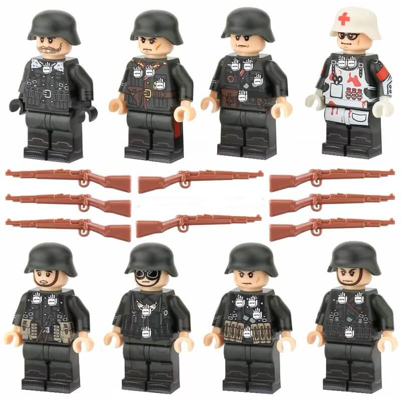 WW II German Minifigs 8 minifigs