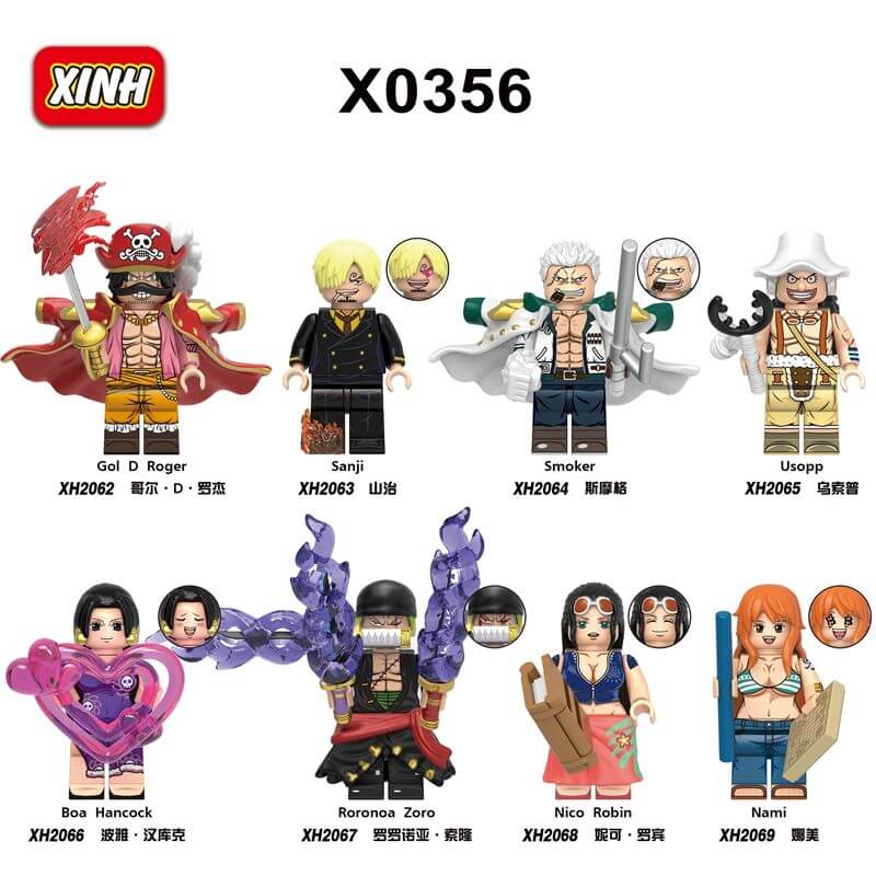 X0356 One Piece Roronoa Zoro Nico Robin minifigs