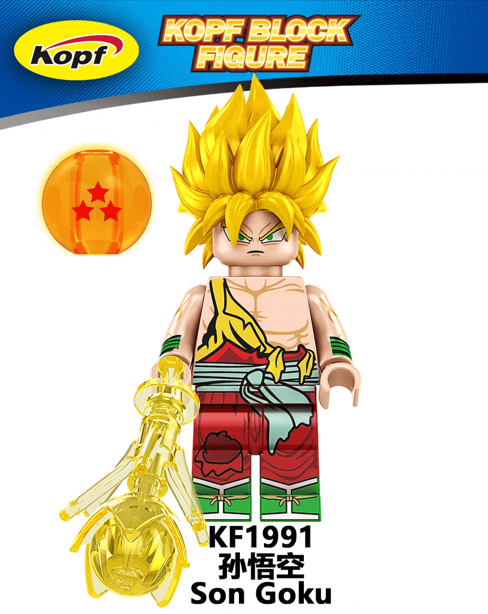 KF6195 Dragon Ball Krillin Android 18 minifigs