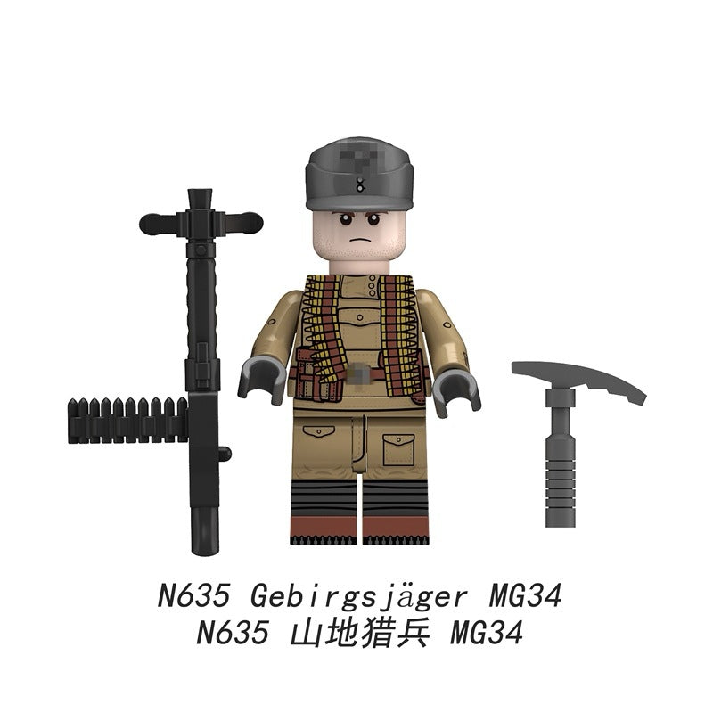 N633-N636 Gebirgsjäger Minifigs