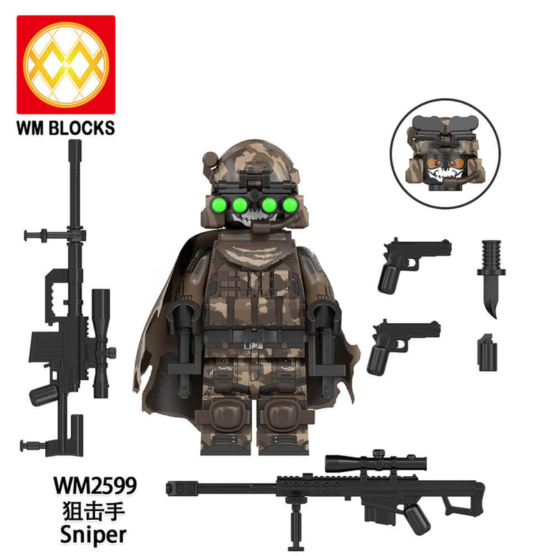 WM6168 Military Series Scout Commando Minifigs