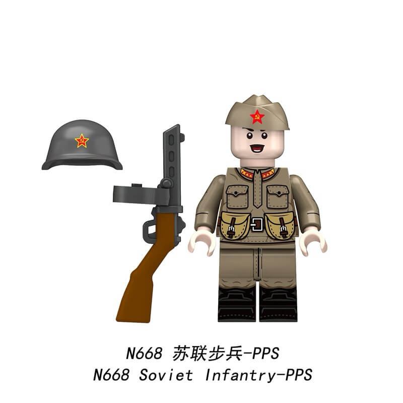 N667-N670  Soviet Infantry minifigs