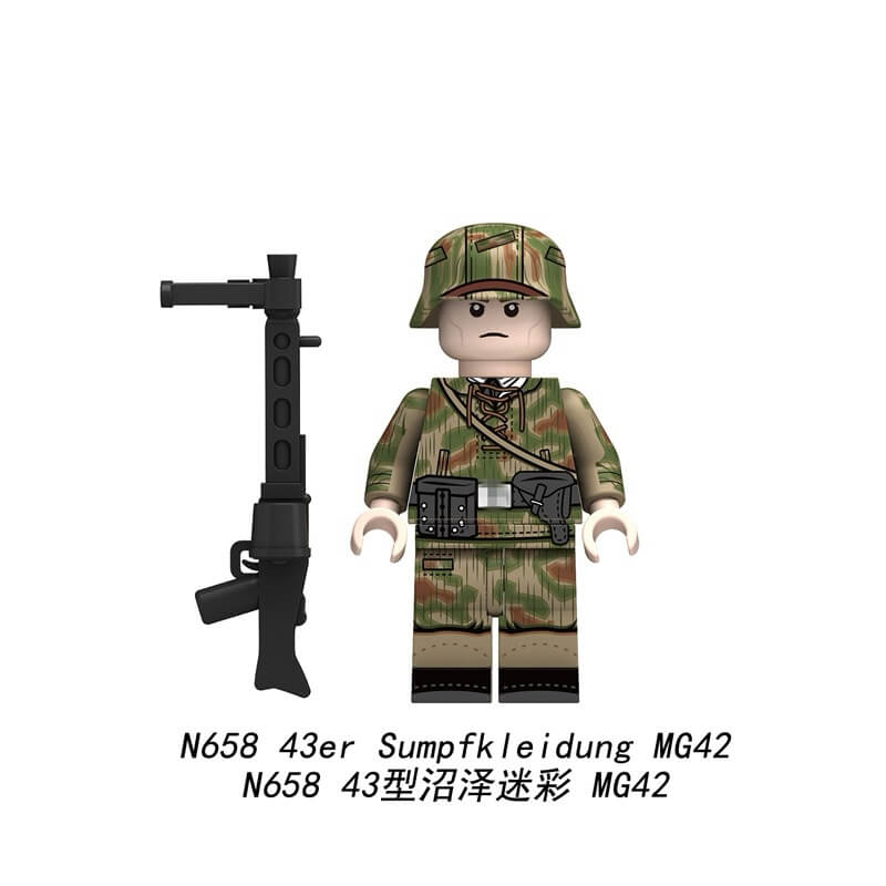 N657-660 Type 43 Swamp Camouflage Troops minifigs