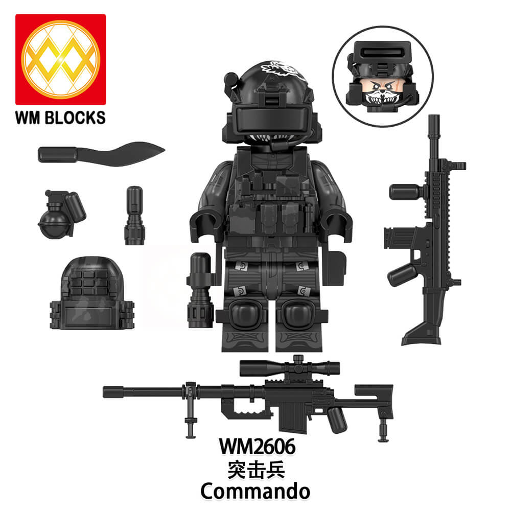WM6169 Military Series Commando Minifigs
