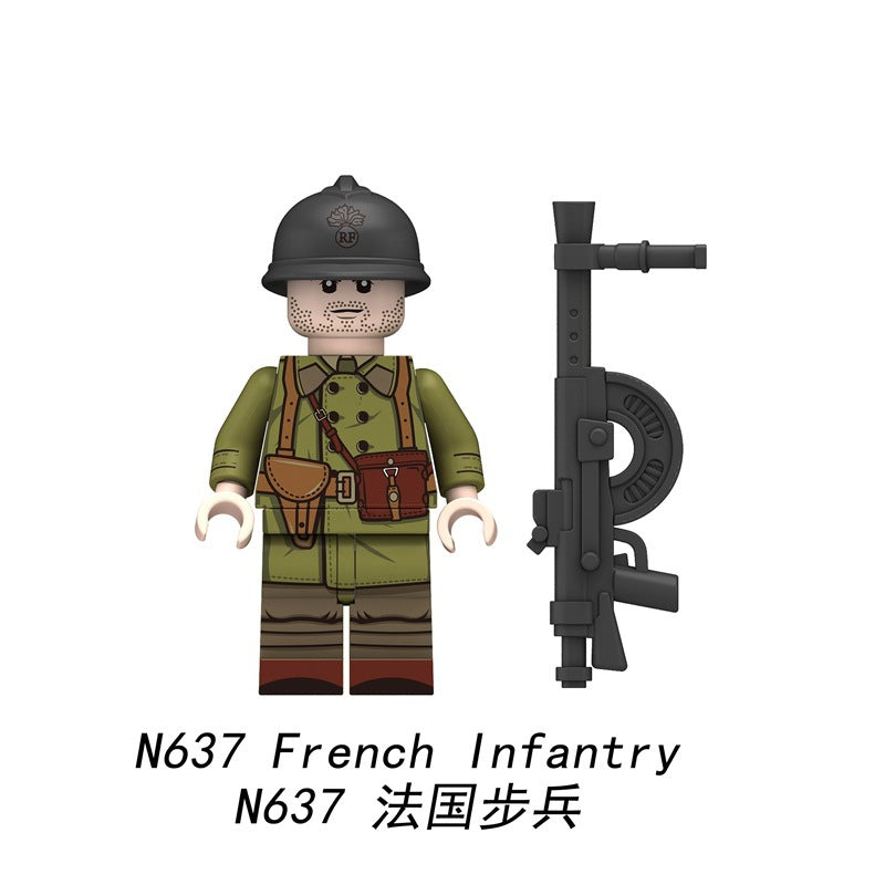 N637-N640 French Infantry Minifigs