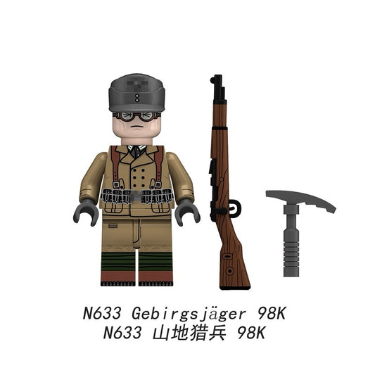 N633-N636 Gebirgsjäger Minifigs