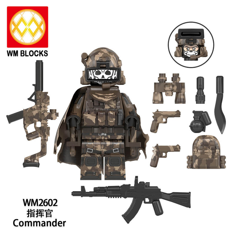 WM6168 Military Series Scout Commando Minifigs