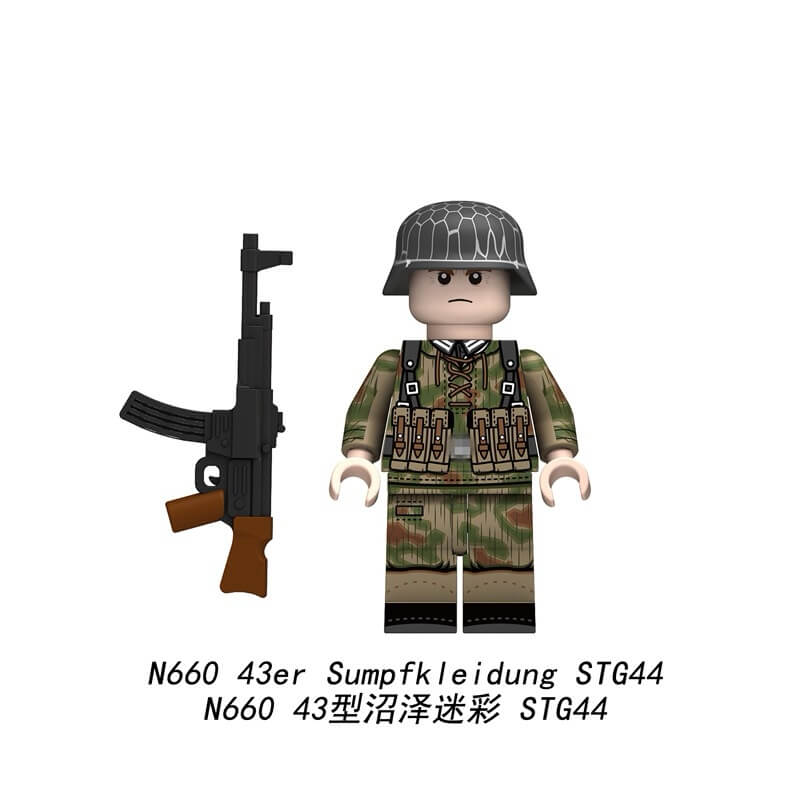 N657-660 Type 43 Swamp Camouflage Troops minifigs