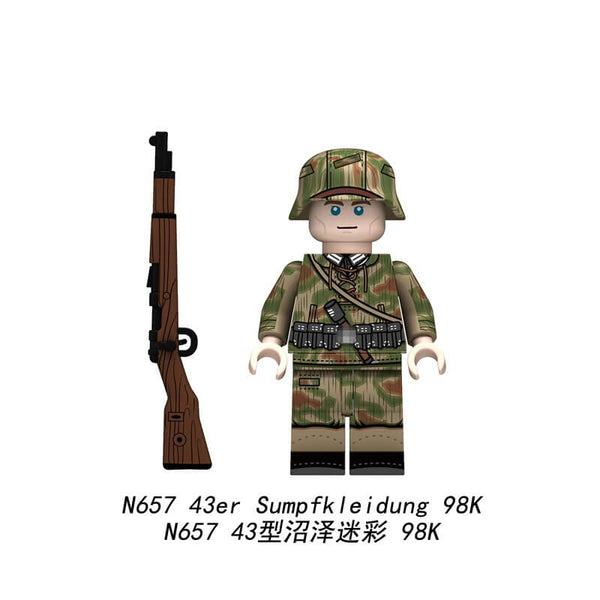 N657-660 Type 43 Swamp Camouflage Troops minifigs