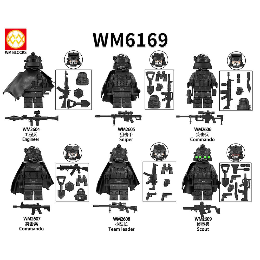 WM6169 Military Series Commando Minifigs
