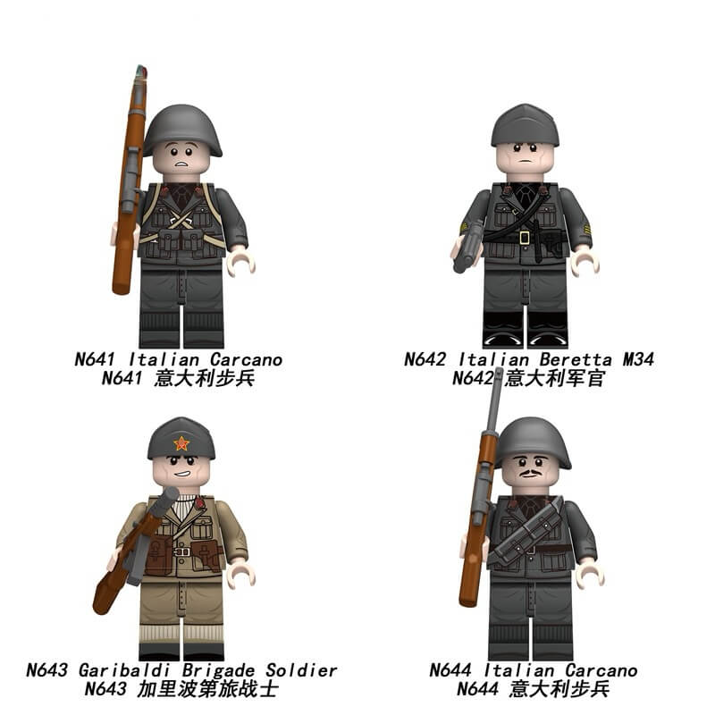 N641-N644  Italian Carcano Minifigs