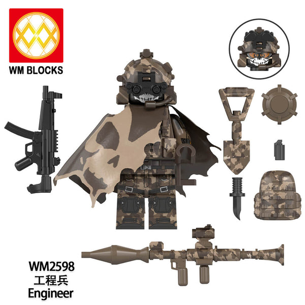 WM6168 Military Series Scout Commando Minifigs