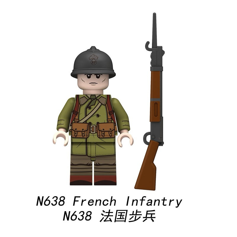 N637-N640 French Infantry Minifigs
