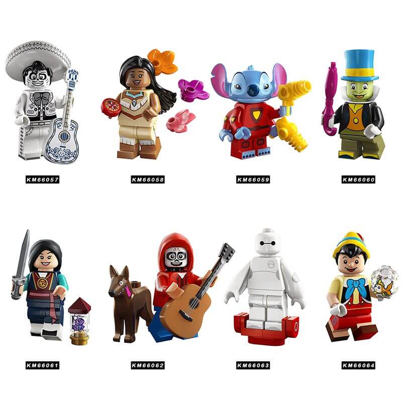 KM66057-KM66064 Pinocchio Mulan Minifigs