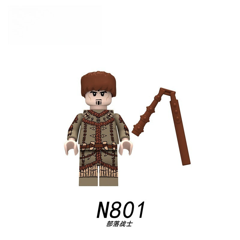 N801-804 medieval castle and science fiction war infantry knight minifigs