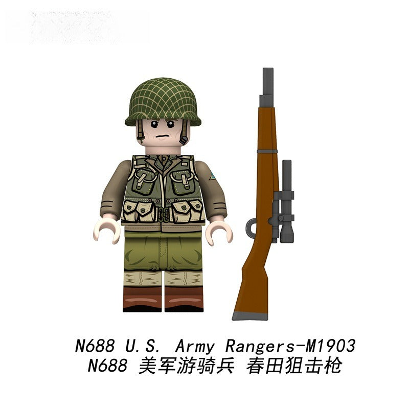 N683-688 World War II US Army Ranger minifigs