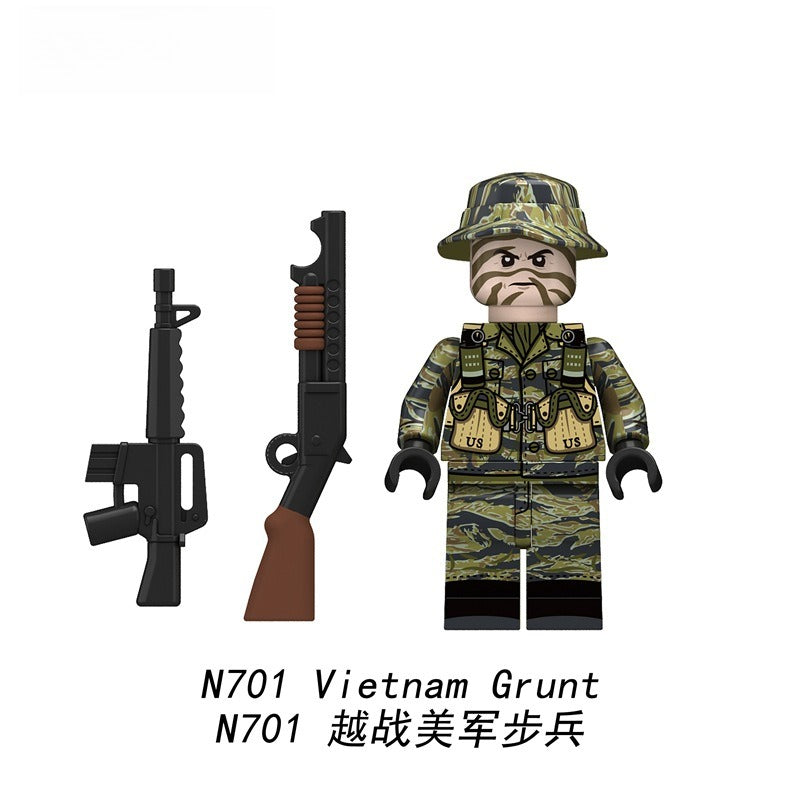 N701-706 Vietnam War infantry minifigs