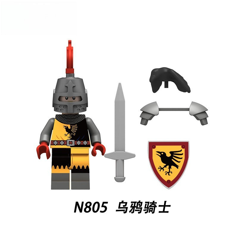 N805-808  Medieval Castle Series Knight Minifigs