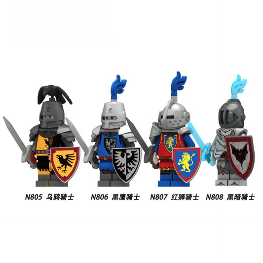 N805-808  Medieval Castle Series Knight Minifigs