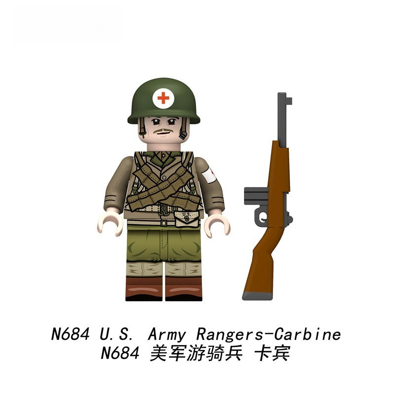 N683-688 World War II US Army Ranger minifigs