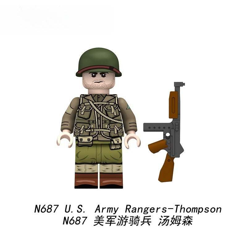 N683-688 World War II US Army Ranger minifigs