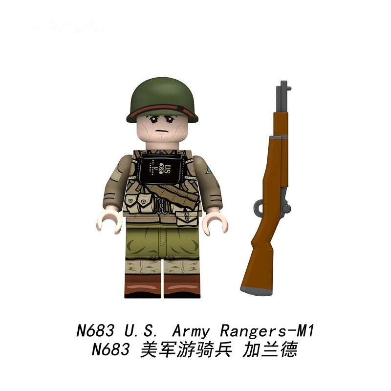 N683-688 World War II US Army Ranger minifigs