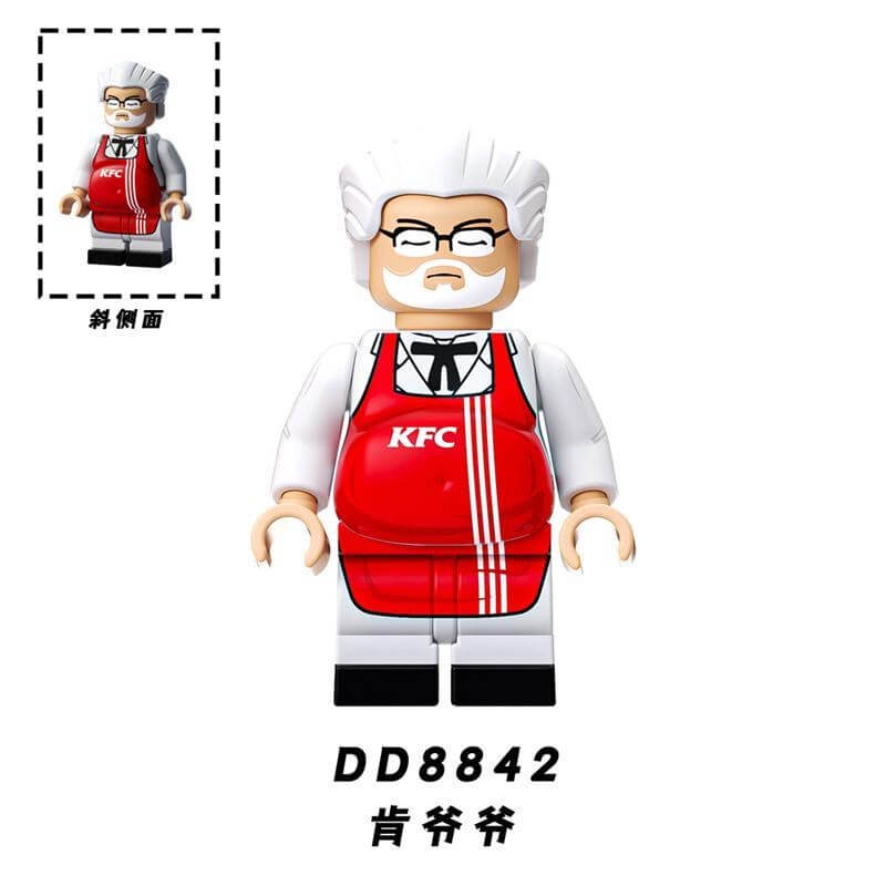 DD8841-8848 Big belly White Soliders Ken Grandpa Porco Rosso Minifigs