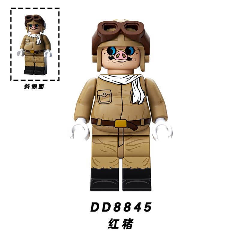 DD8841-8848 Big belly White Soliders Ken Grandpa Porco Rosso Minifigs