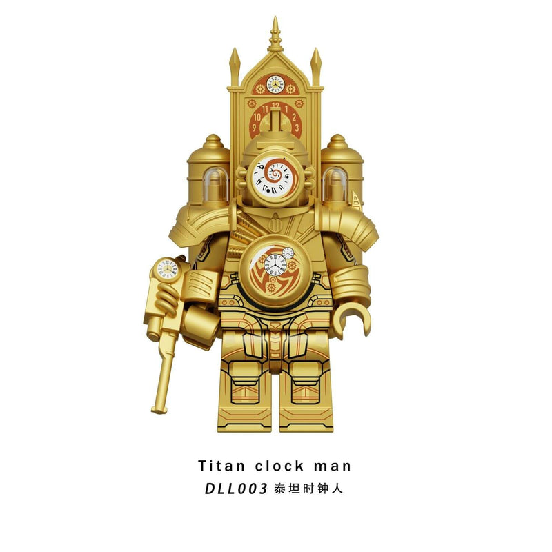 DDL001-009 Titan clock man drill man minifigs