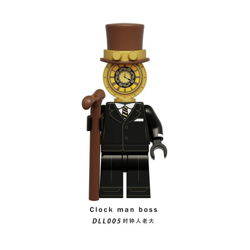 DDL001-009 Titan clock man drill man minifigs