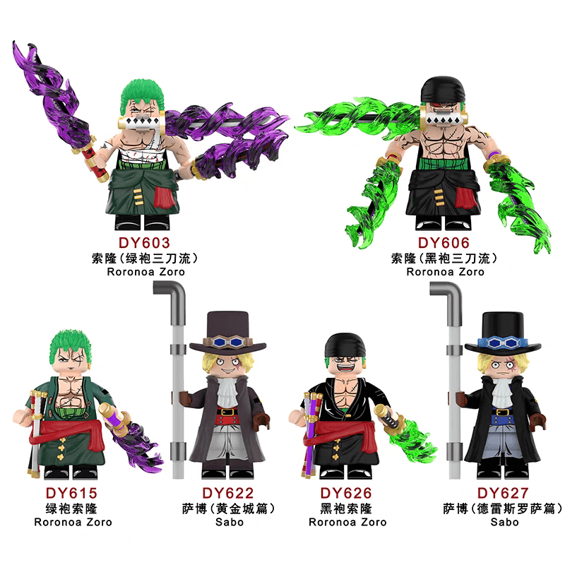 DY603-627 One Piece Roronoa Zoro Sabo minifigs