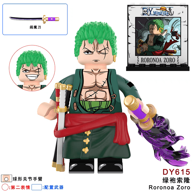 DY603-627 One Piece Roronoa Zoro Sabo minifigs