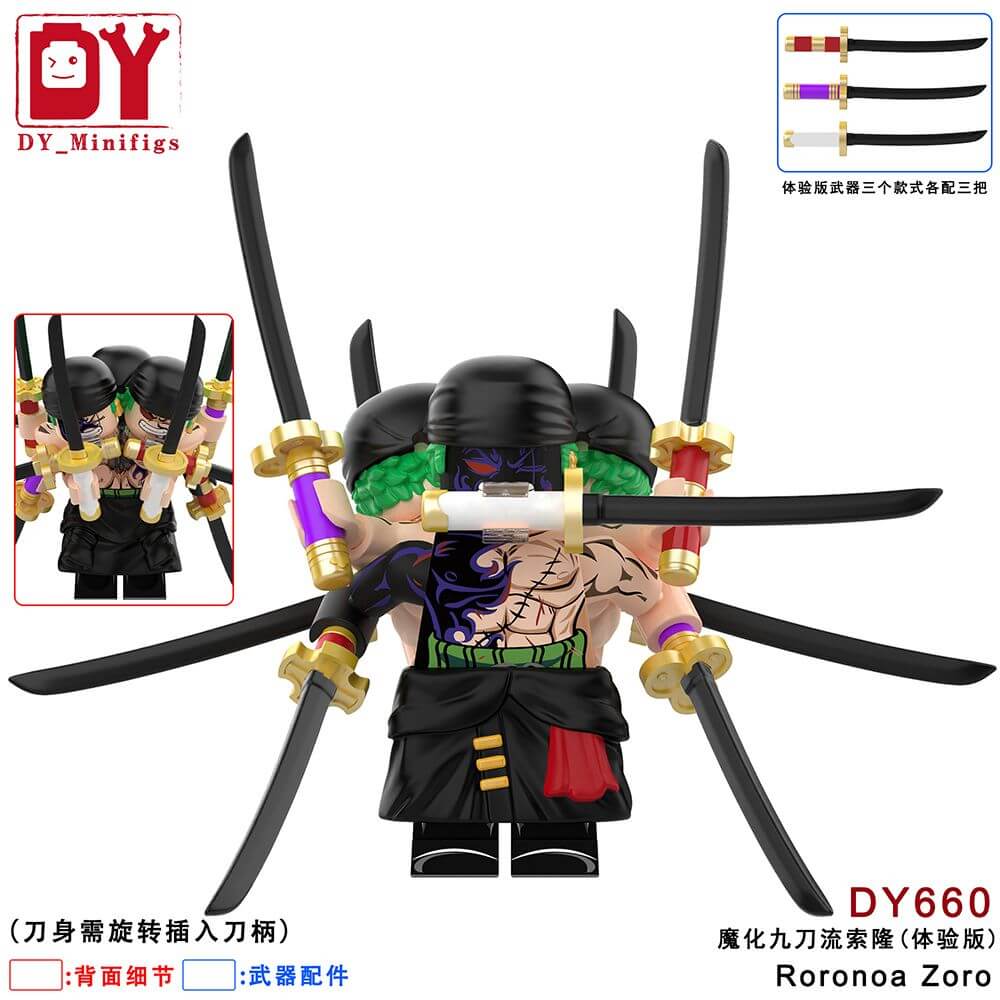 DY658-661 One Piece Zoro minifigs