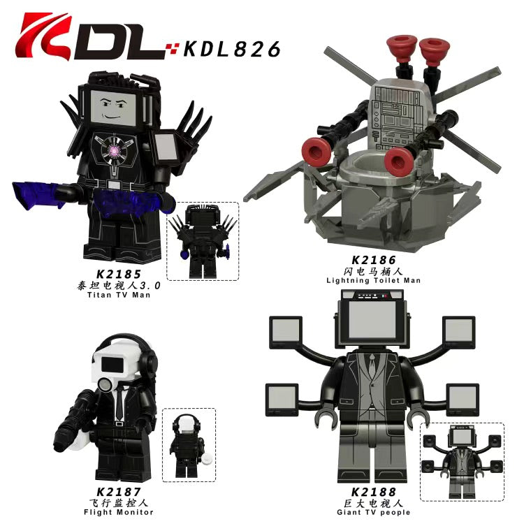 KDL826 Skibidi Toilet Titan TV Man Lightning Tolit Man
