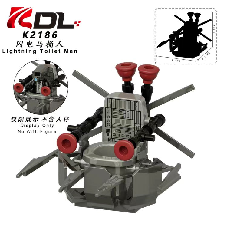 KDL826 Skibidi Toilet Titan TV Man Lightning Tolit Man